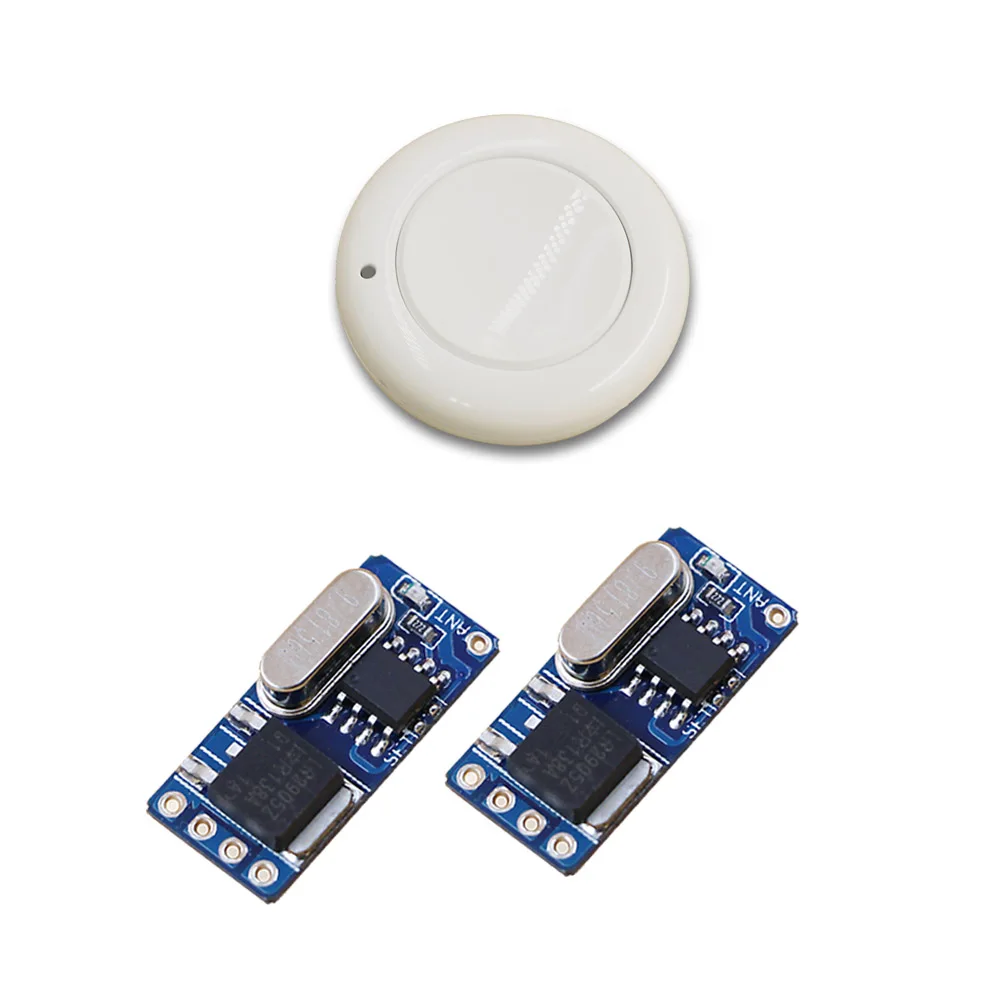 

Hot Sales WhiteDC3.5V-12V Micro Wireless Remote Control Switch Contactless Control System No Noise Learning Momentary 315/433MHZ
