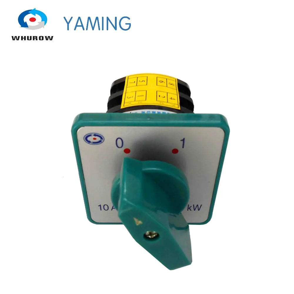 Rotary switch 2 position 0 1 on off selector 10A 2 phase changeover