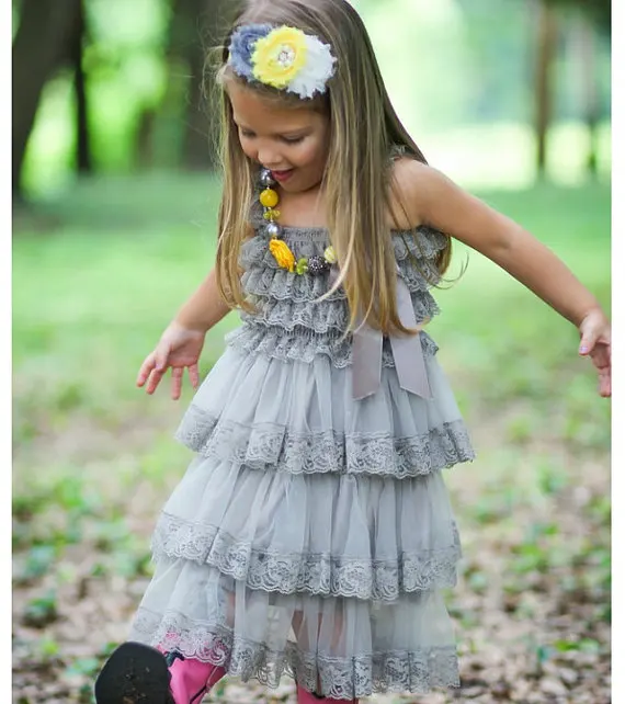 Country Couture Lace DressRuffle Dresssilver Flower Girl DressBirthday DressVintage Stylegirls Photo Outfit In Dresses From Mother Kids On Country Couture Lace DressRuffle Dresssilver Flower Girl DressBirthday DressVintage Stylegirls Photo Outfit In Dresses From Mother Kids On