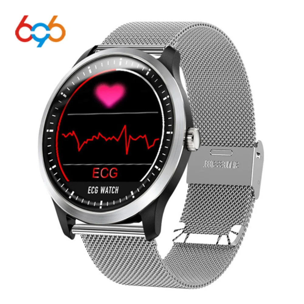 

696 N58 ECG PPG smart watch with electrocardiograph ecg display holter ecg heartrate monitor blood pressure women smart bracelet