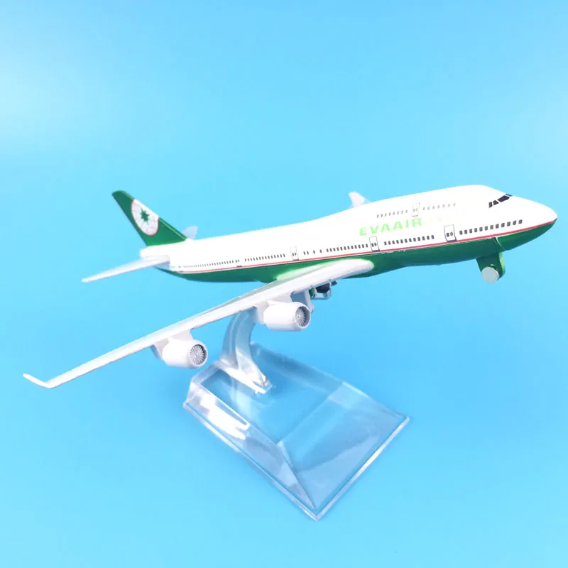 16 см сплав металла Тайвань ЕВА Air B747 400 Модель Боинг 747 Airways самолета Модель W Стенд подарочные детские игрушки