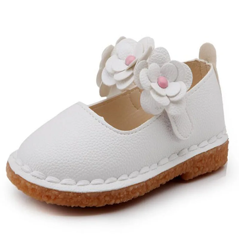 

Princess Single Shoes Kids 2018 New Wedding Flower Party White Dress Toddler Girl Pu Leather Shoes 1 2 3 4 5 6 7 8 9 Year 25