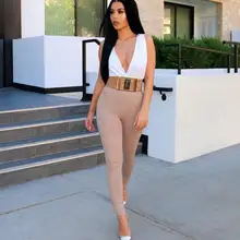 Стиль нет. P145 Сексуальная DeepV модные комбинезоны