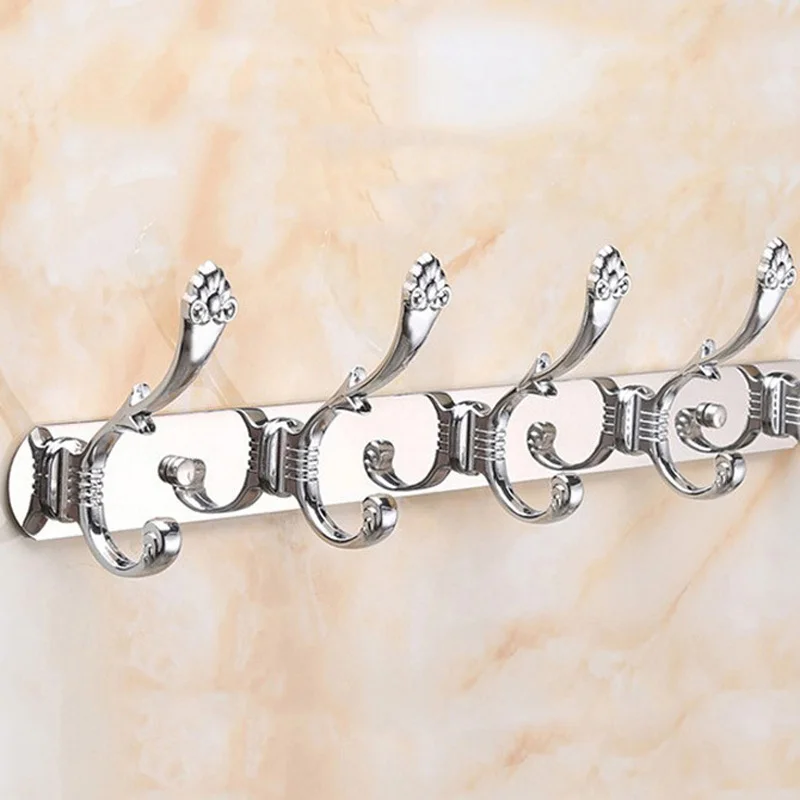 

Stainless Steel Hanger Bath Towel Hat Coat Clothe Wall Mounted Hook Hanger Rack
