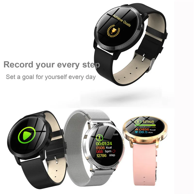 Waterproof Smart Watch Fitness Tracker Heart Rate Blood Pressure Tempered Mirror Fashion Women Smartwatch Bractlet Waterproof Smart Watch Fitness Tracker Heart Rate Blood Pressure Tempered Mirror Fashion Women Smartwatch Bractlet