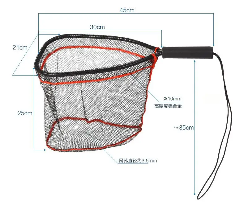 Рыболовные сети Алюминий сплав 45 см рыболовные сети телескопическая складной для приземления сети полюс литья сеть ловушка рыболовные сети