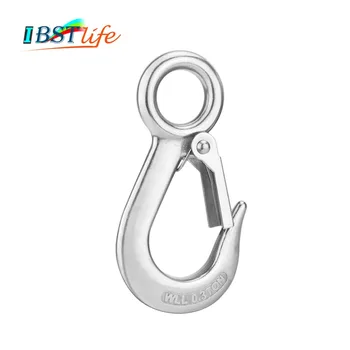 

0.3T 304 Stainless Steel Round Eye Lifting Snap Hook cargo snap hook crane hook marine rigging hardware accessories