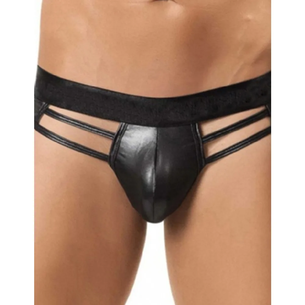 

underwear man tight leather erotic underpants crotchless panties for men penile erection open the hips Men's thong sexy panties