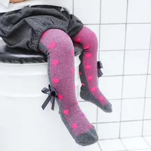 Autumn Winter Kids Girls Warm Tights Cotton Toddlers Clothing Baby Dot Print Bow Pantyhose Knitted Stockings Autumn Winter Kids Girls Warm Tights Cotton Toddlers Clothing Baby Dot Print Bow Pantyhose Knitted Stockings