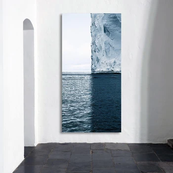 

HDARTISAN Wall Art Canvas Painting Landscape Picture Posters Prints Home Decor Ocean Iceberg Seascape No Frame