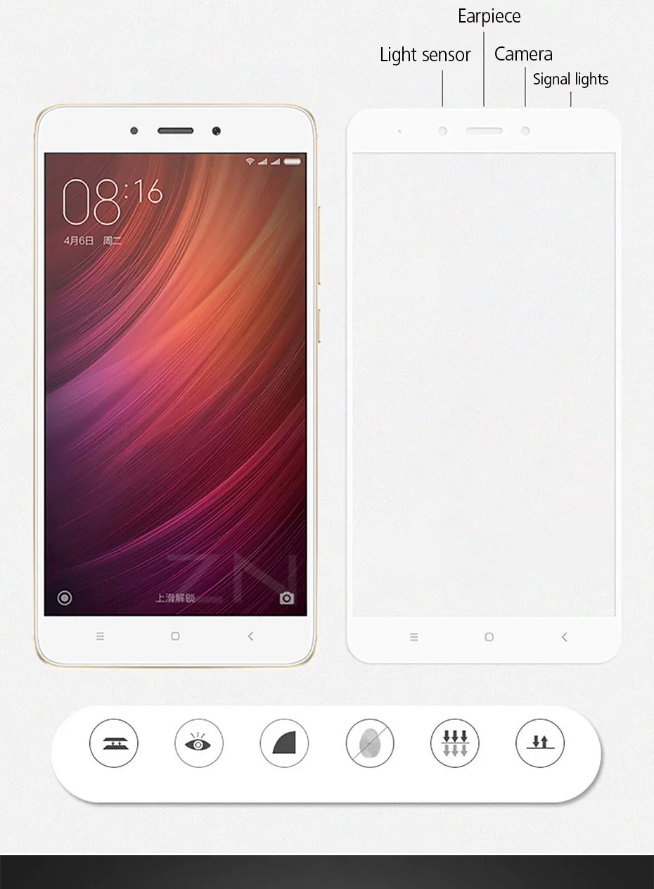 ZNP защитное закаленное стекло для Xiaomi Redmi Note 4 Pro Note 4X Redmi Note 4 Global Version