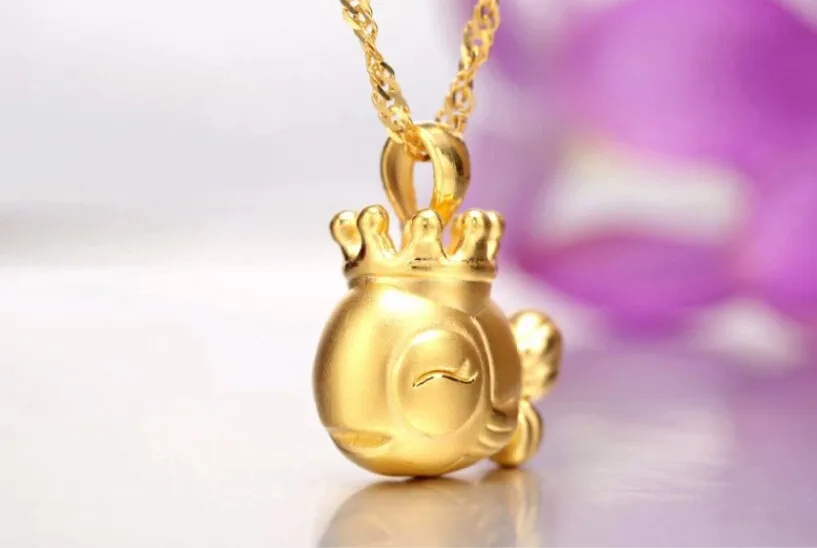 

2015 New 24K Yellow Gold Fish Pendant