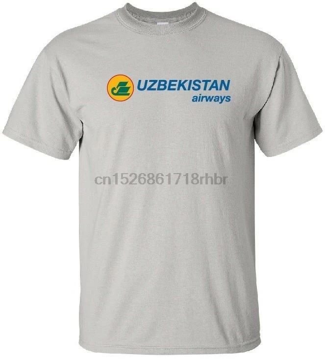 Uzbekistan Airways Ретро логотип Узбекская футболка (1) | Мужская одежда