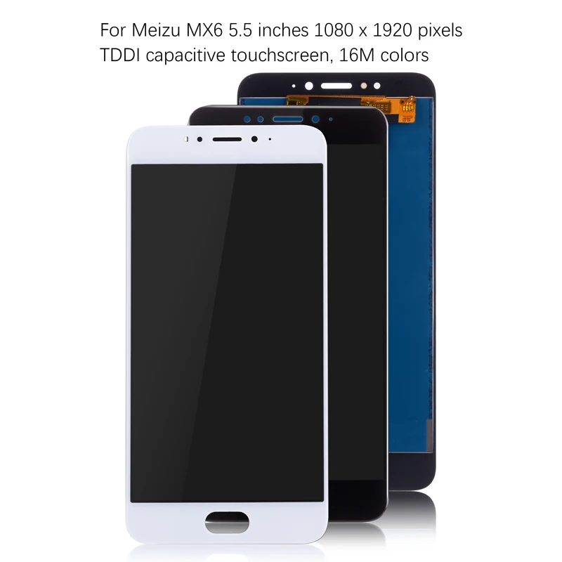 Дисплей 5,5 дюйма для Meizu MX6, сенсорный экран с рамкой для Meizu MX6, запасные части для ЖК-дисплея