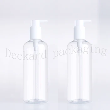 

10pcs/lot 400ml transparent lotion cream pump cosmetic container,travel size shampoo liquid soap dispenser plastic bottles
