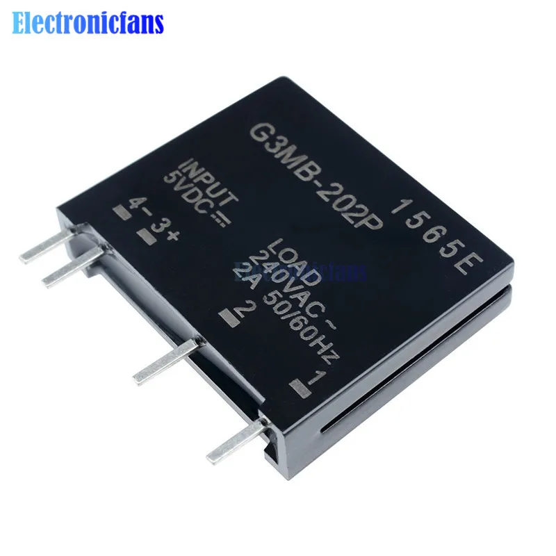 10 шт. релейный модуль Φ G3MB 202P PCB SSR In 5V DC Out 240V AC 2A Твердотельный для Arduino |