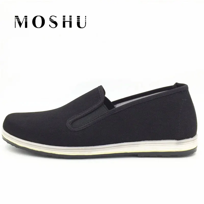 

Men Canvas Loafers Sneakers Casual Shoes Flat Slip On Chinese Kongfu Style Canvas Shoes Espadrilles Unisex Size 35-45