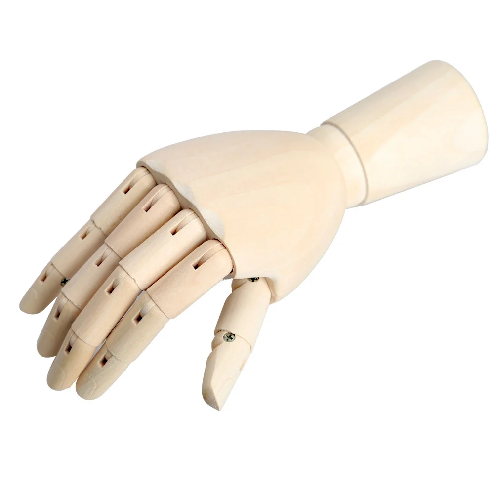 186mm Wooden Artist Articulated Right Hand Manikin Model Gift Art