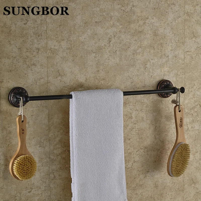 

Black bronze antique towel bar full of copper bathroom accessories towel rack single lever GJ-8412H