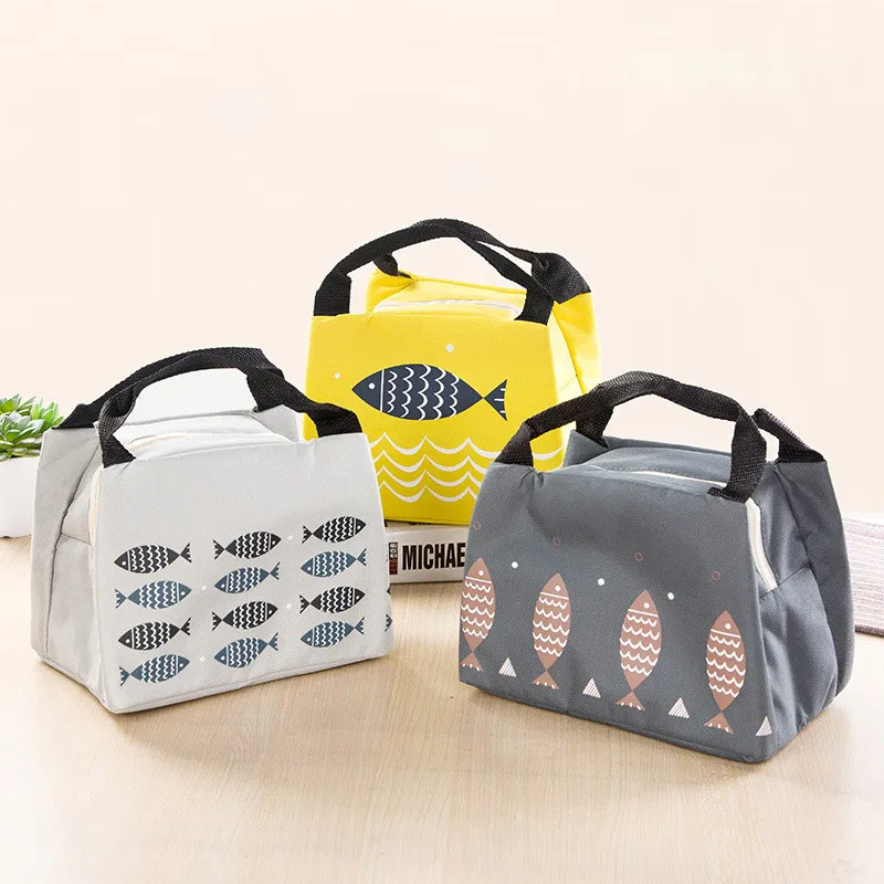 

Cartoon Fish Portable Insulated Thermal Cooler Bento Lunch Box Tote Picnic Storage Bag Pouch School Lunchbox Bag d90626