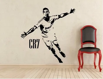 

Boy Gift Free Shipping FC Cristiano Ronaldo CR7 Footballer Soccer Real Madrid Portugal Wall Sticker Decal Decor poster