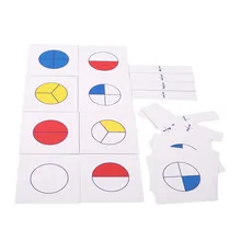 Креативный 1 Набор Монтессори математические игрушки для детей цифровые Фракционные карты для раннего обучения детей обучение математике