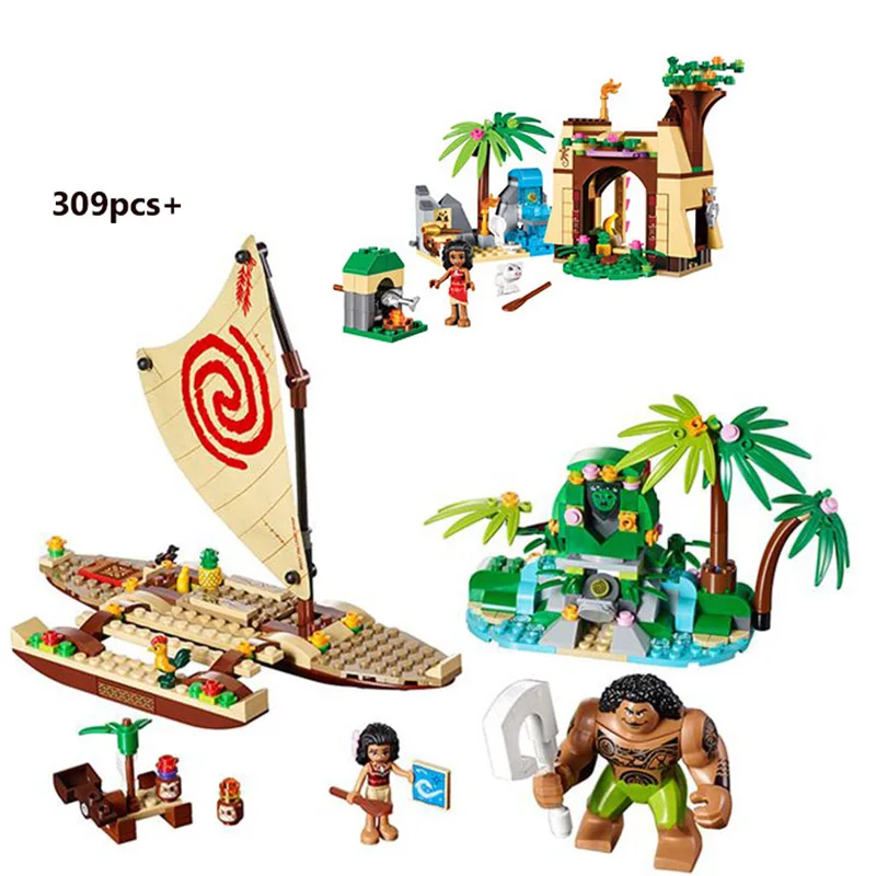 

515Pcs Vaiana Moanas Ocean Voyage Restore The Heart Of Te Fiti Set Building Blocks Maui Toys Compatible with Friends