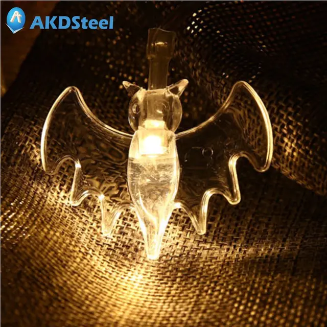akdsteel 2 2m 20 led bat string light christmas new year carnival