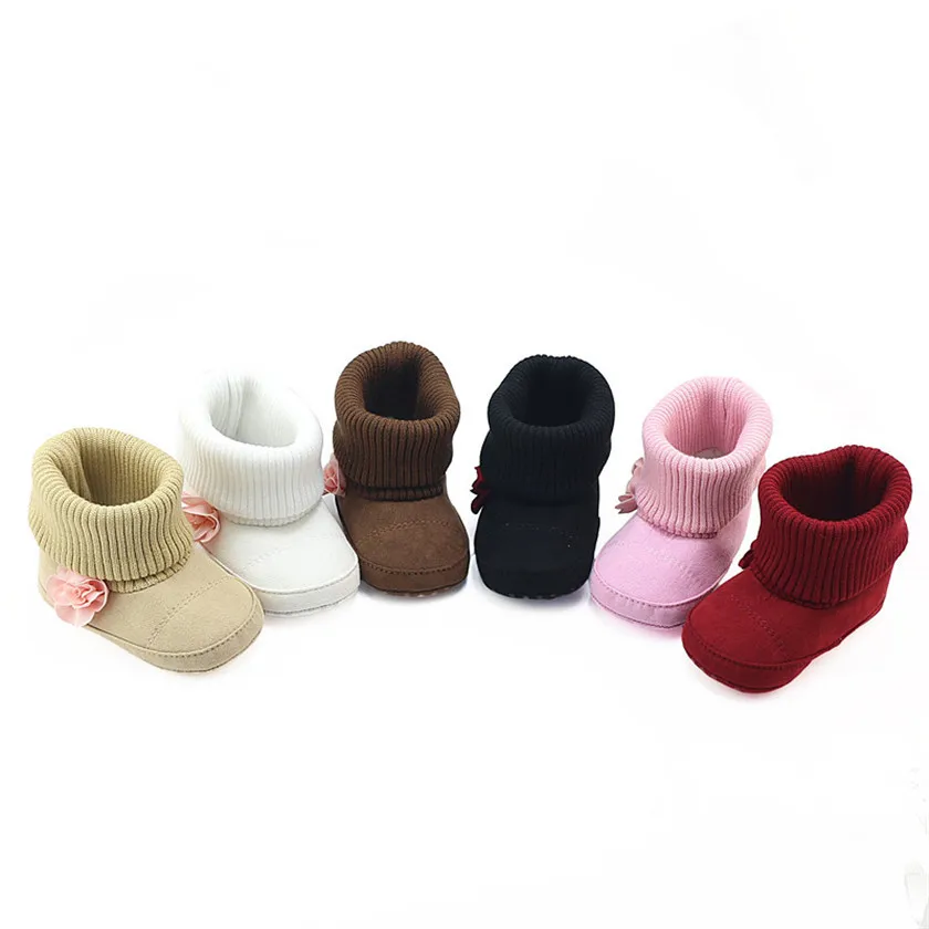 Зимняя обувь для малышей младенцев; теплая мягкая подошва; обувь для малышей; хлопковая обувь