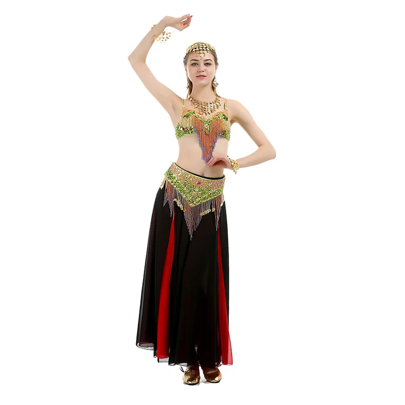 iMucci Elegant Golden Triangle Gypsy Hand Chain Belly Dancing Show Decoration Bracelet Party Stage Tassels Jewelry Bangles