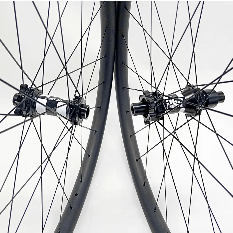 Top 29er Ultralight wheels 34x30mm symmetry tubeless 1400g carbon mtb wheels boost DT350S Straight pull 110x15 148x12 mtb wheels 2