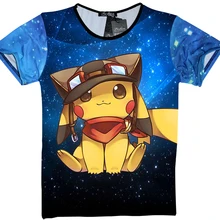2016 Hot font b Pokemon b font Go T shirts Pikachu Charizard Anime Cartoon 3D Pain