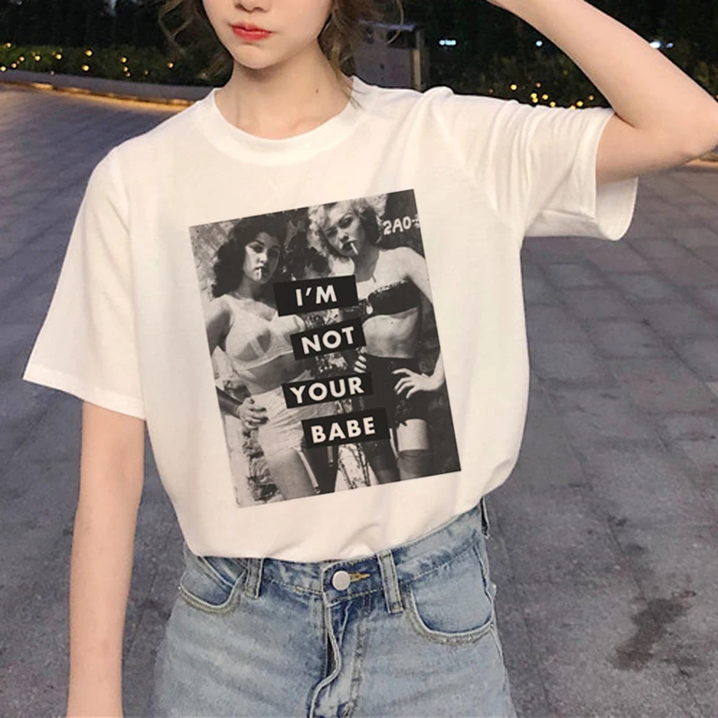 Новые феминистские футболки женские права GRL PWR Harajuku Ullzang футболка для девочек 90s графическая футболка корейский стиль Топ Тройники женские - Цвет: 4777