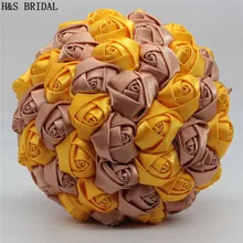 H& S свадебные разноцветные Свадебные цветы Свадебные букеты Искусственные Свадебные букеты Роза buque de noiva
