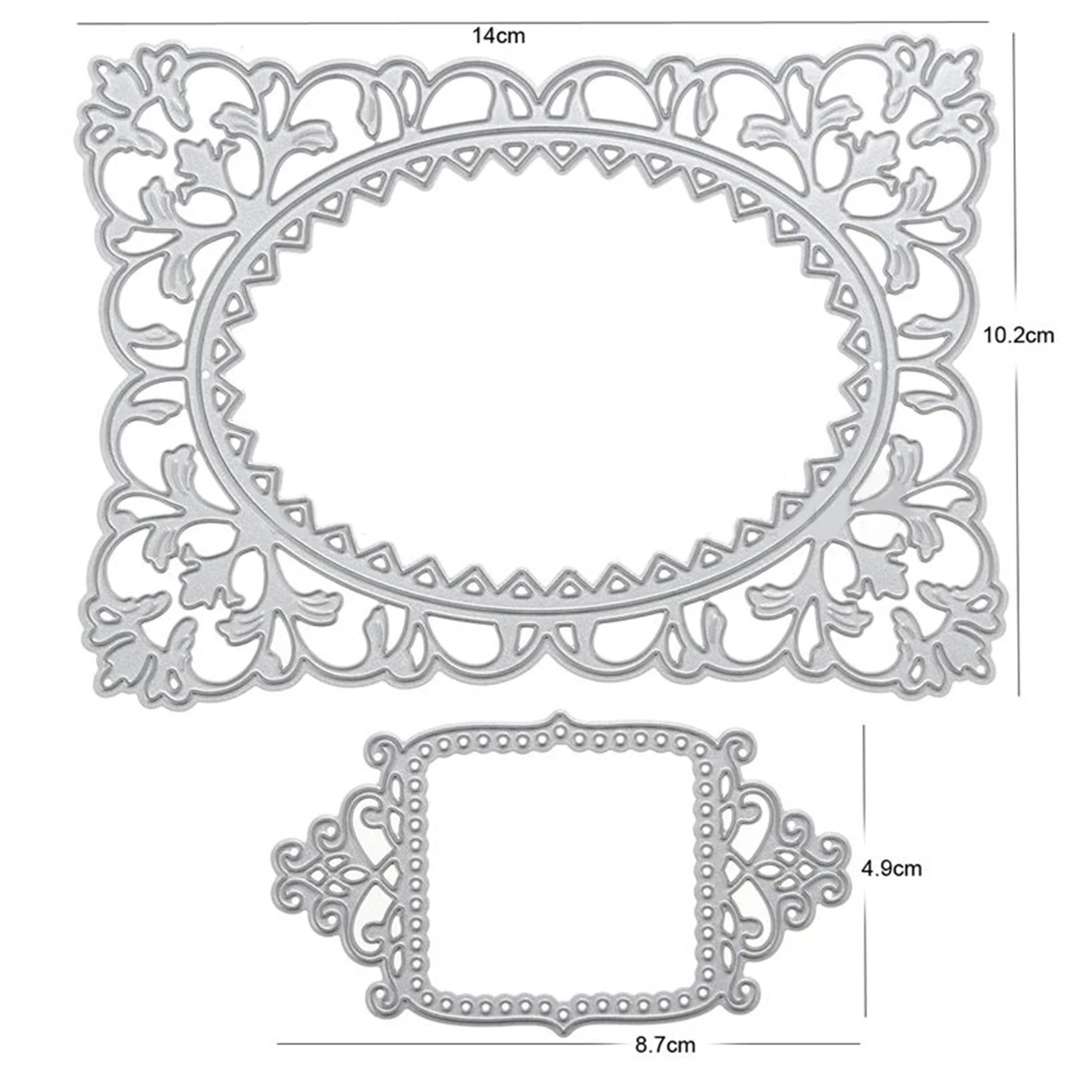 JX-LCLYL 1pc 102*140mm Flower Border Metal Cutting Dies Stencil Scrapbooking Album Card Embossing Craft