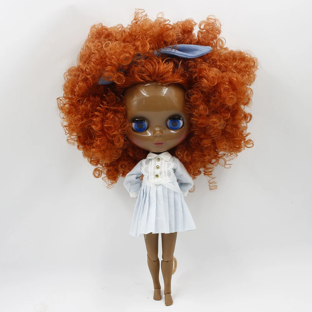 

Blyth doll Super Black joint body Afro hair 30cm fashion blyth bjd doll for sale