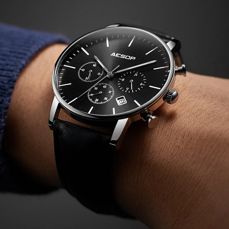 

AESOP Watches Men Brand Luxury Quartz Watch Men's Fashion Casual Sport Clock Men Wristwatch Waterproof Relogio Masculino 2018