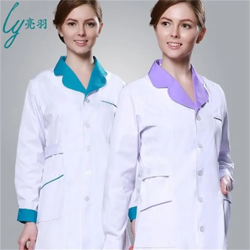 Белое пальто с длинными рукавами зимняя одежда доктор одежда медсестра медицина магазин стоматолог форма аптеки экспериментальные работы