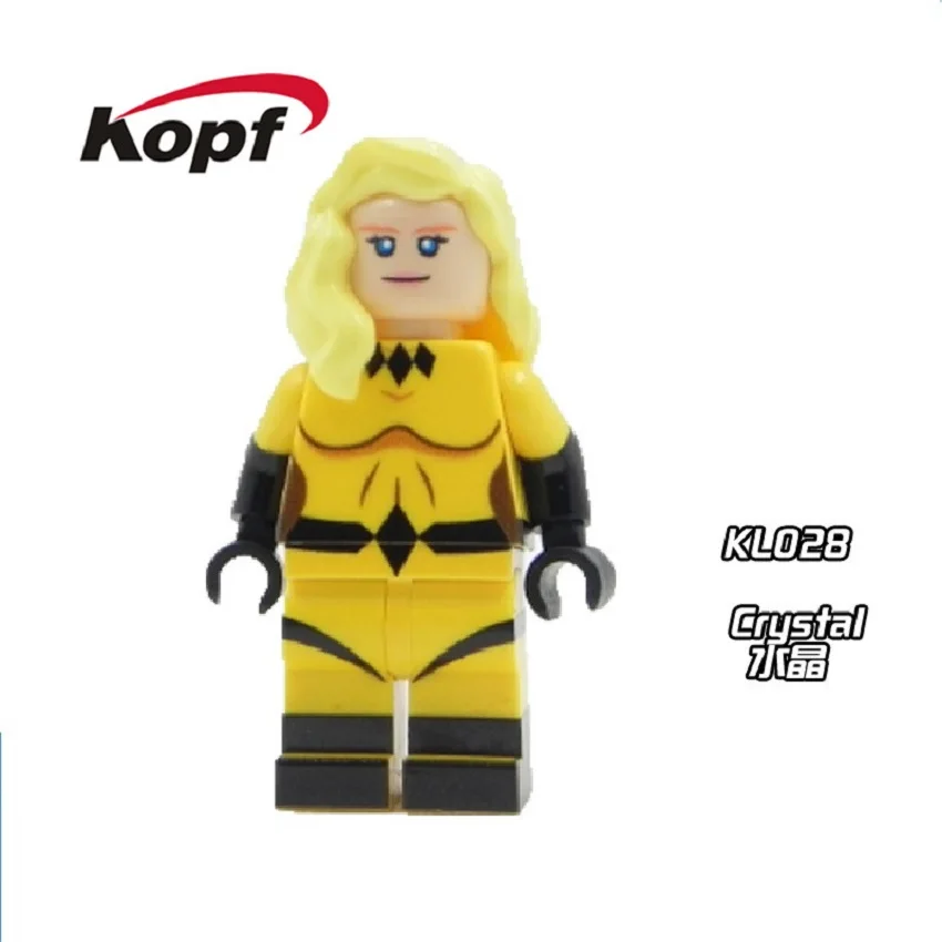 

50Pcs Super Heroes Crystal Deadpool Colossus Cute Figures Inhumans Royal Family Building Blocks Bricks Toys for Kids KL028