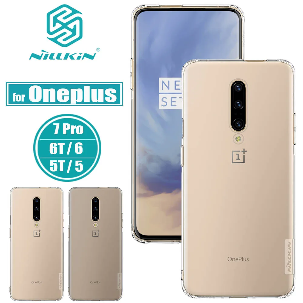 

Oneplus 7 Pro Case Nillkin Soft Silicone TPU Capa for Oneplus 6T 6 Transparent Clear Smart Phone Full Cover One Plus 5T 5