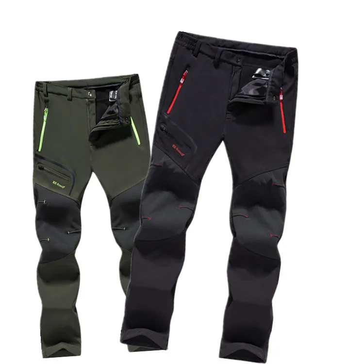 LIBO hombre pesca de invierno impermeable Camping Trekking de senderismo al aire libre pantalones de escalada esquí Softshell pantalones de 6XL