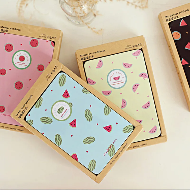 漫画スイカ鉄カバー A6 かわいい色空白ページ ノートブック ジャーナル メモ帳メモ パッド ハードカバー紙外箱dn1685 A6 Bag A6a6 Cluster Aliexpress