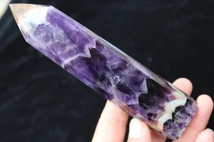 120 мм натуральный объединились Chevron мечта аметист КВАРЦЕВЫЙ WAND ТОЧКА Исцеление - изображение