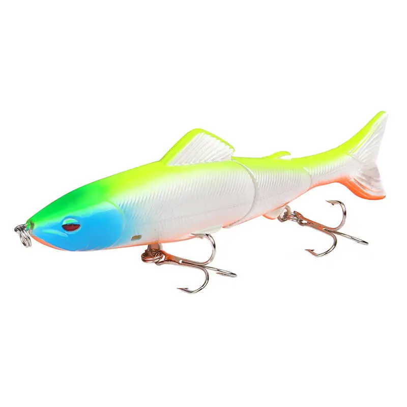 Popper Fishing Lure 13cm 20g Multi Jointed Sections Crankbait Artificial Hard Bait Bass Trolling Pike Carp Minnow Fishing Tools - Цвет: C