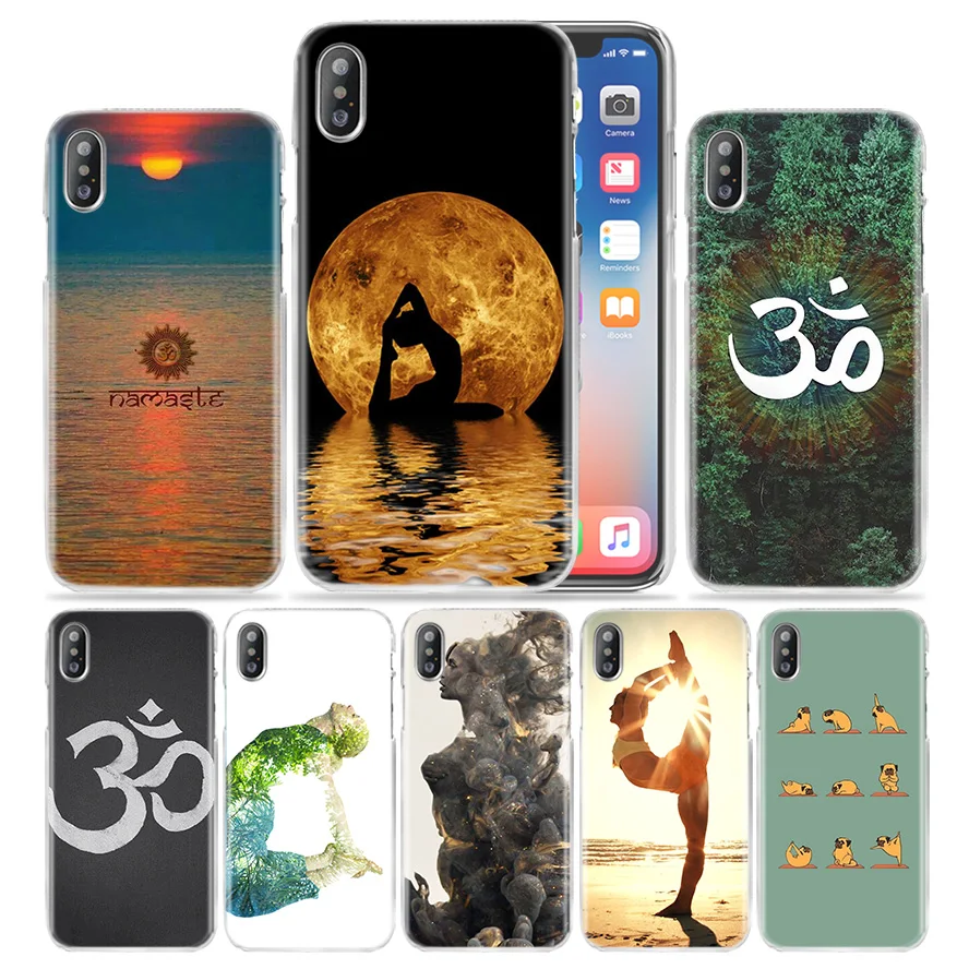 

Aum Om Yoga Case for iPhone XS Max XR X 10 7 7S 8 6 6S Plus 5S SE 5 4S 4 5C Hot Sale Clear Hard PC Fundas Capa Phone Cover Coque