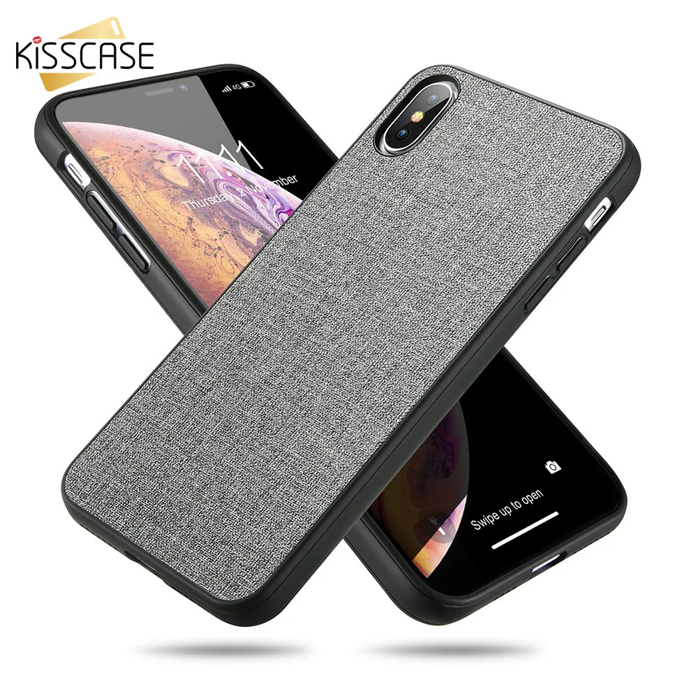 Kisscase ретро-ткань кожаный чехол для huawei P20 Lite Pro mate 10 ткань однотонный Honor 8x Max Funda |