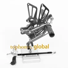 Hot CNC Racing Adjustable Rearset Footpegs Rear set For Honda CBR600 F4 F4i 1999-2007 Titanium Color 2000 2001 2002 03 04 05 06