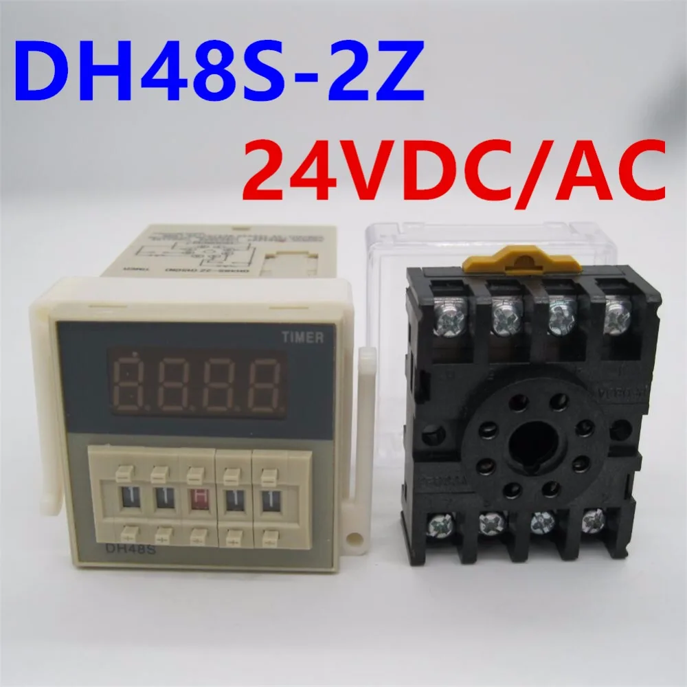 

Free Shipping DH48S-2Z 0.01s-99H99M Programmable Time Timer Relay Switch On Delay SPDT 2 Groups Contacts 8 Pins 24VDC/AC