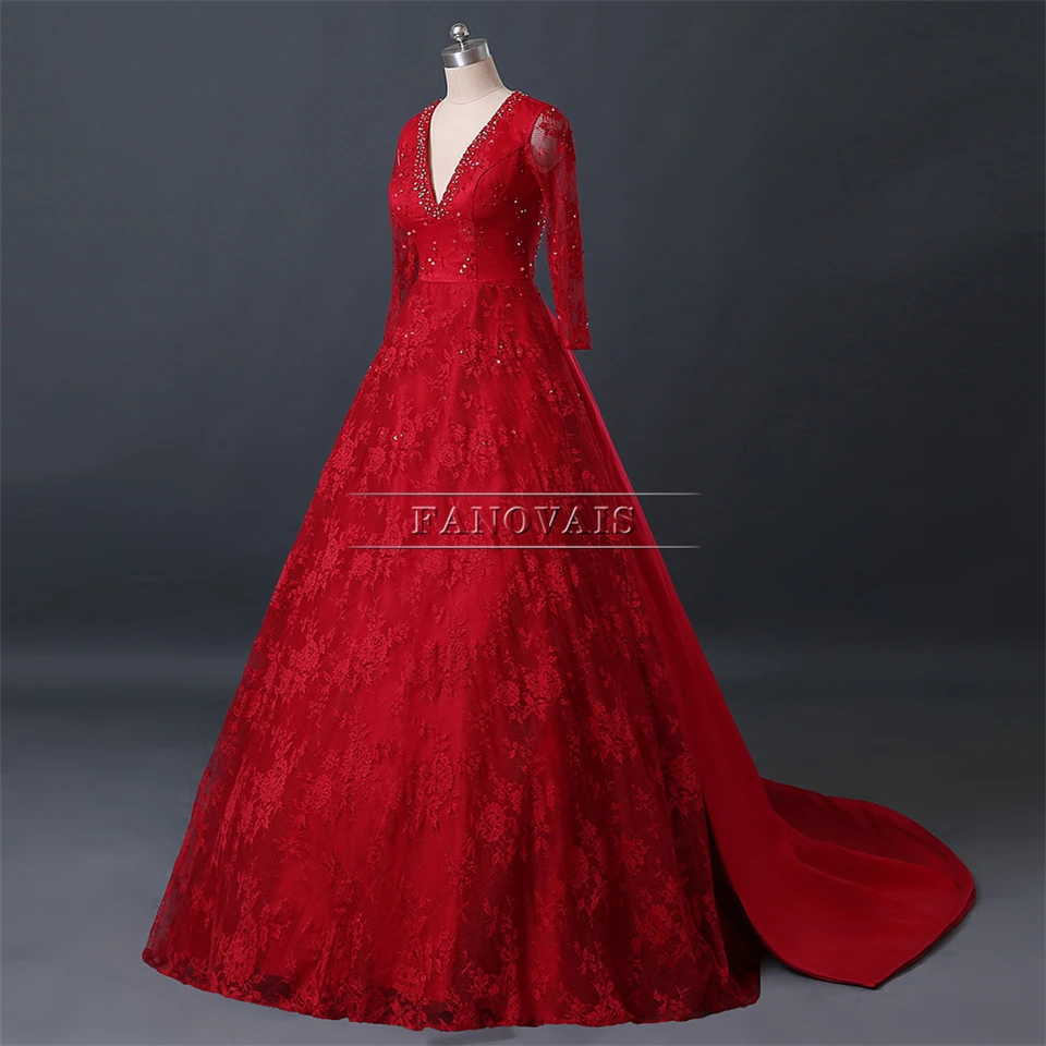 long sleeve beaded evening gown