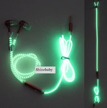 BluShell 2016 Night Luminous Zipper Headset Sport phone earphone With microphone For All Cellphones Mobile Phones